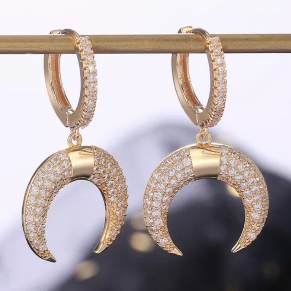 18K gold plated drop earrings - Picture 2 of 7